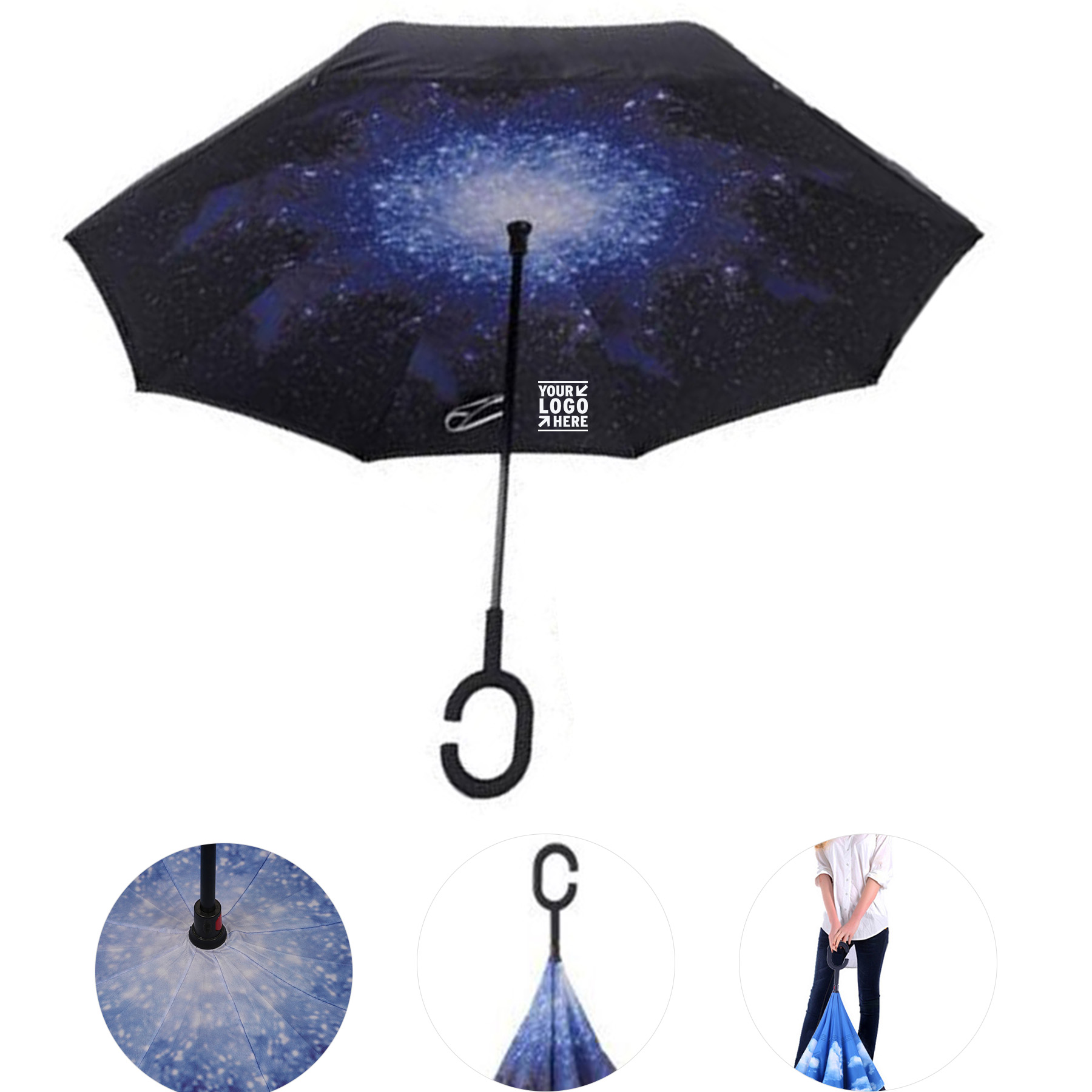 Elegant Auto-Open Inversion Umbrella