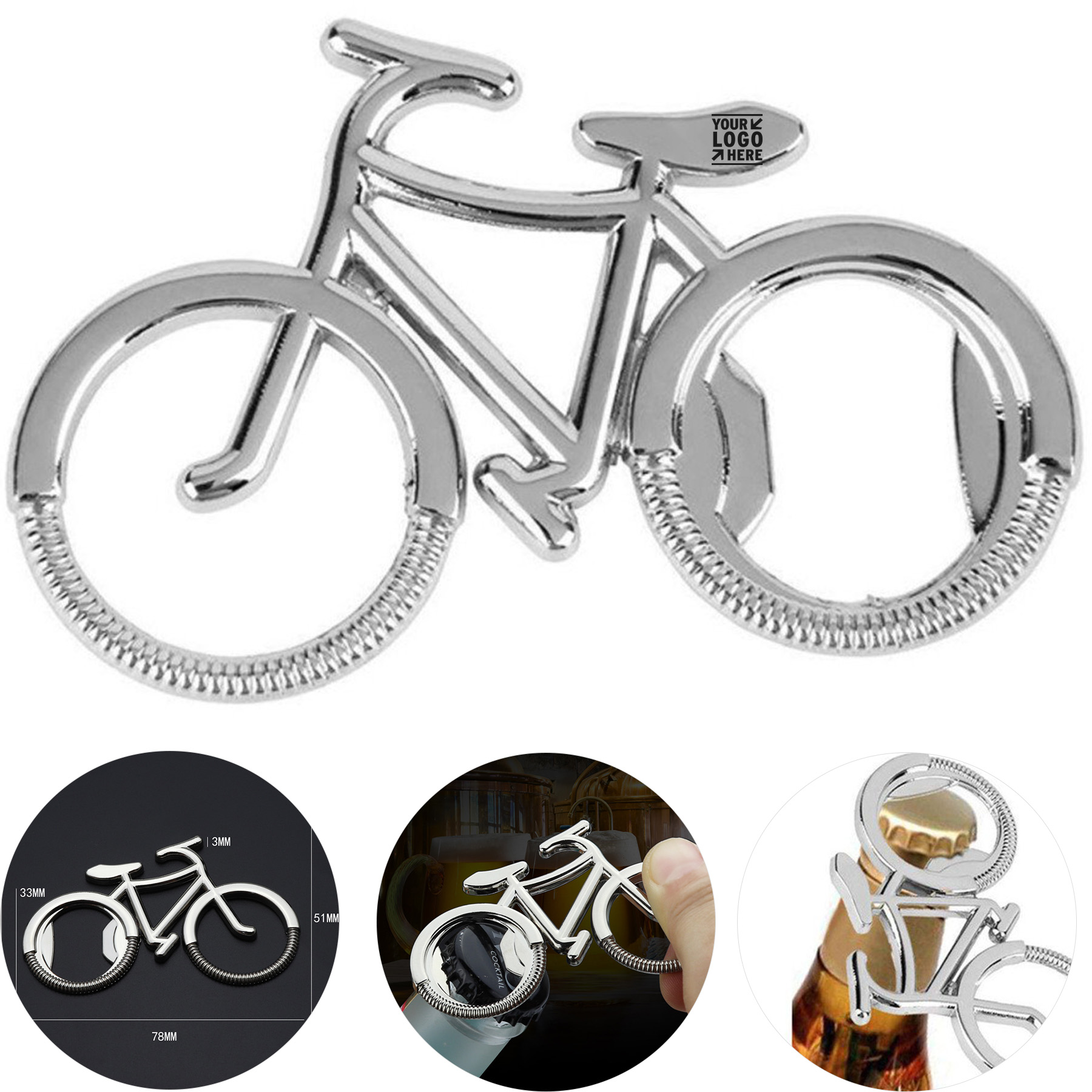 Steel Beverage Opener Keyring