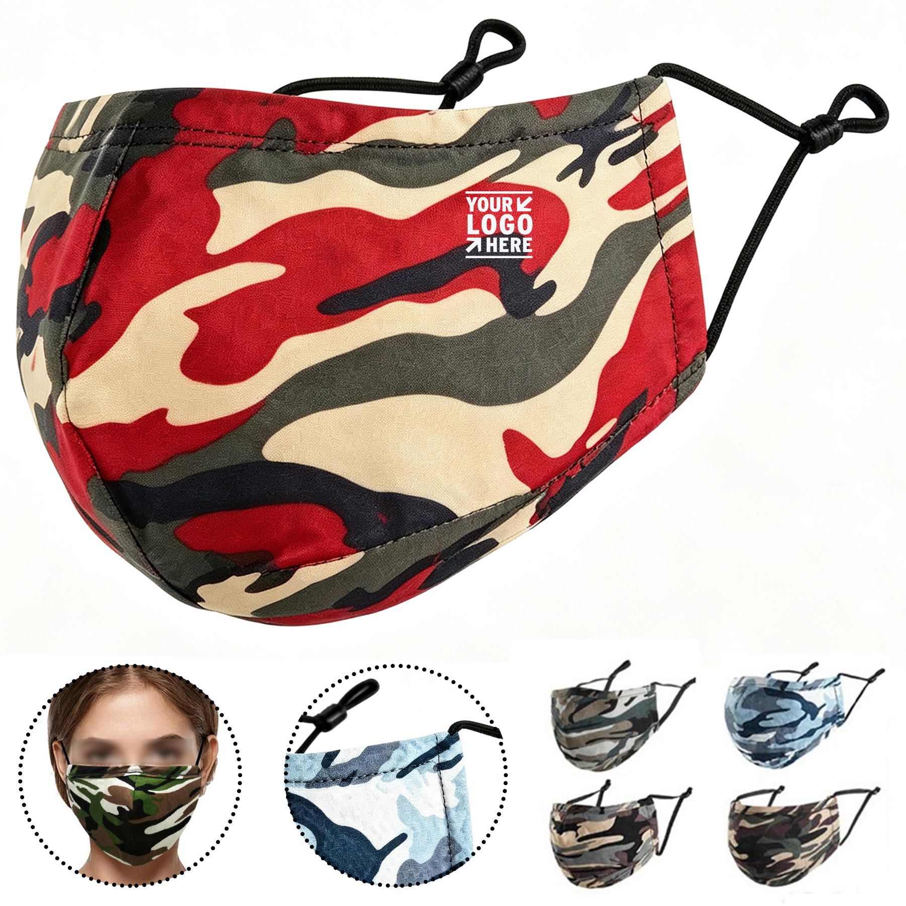 Reusable Camouflage Cotton Face Cover