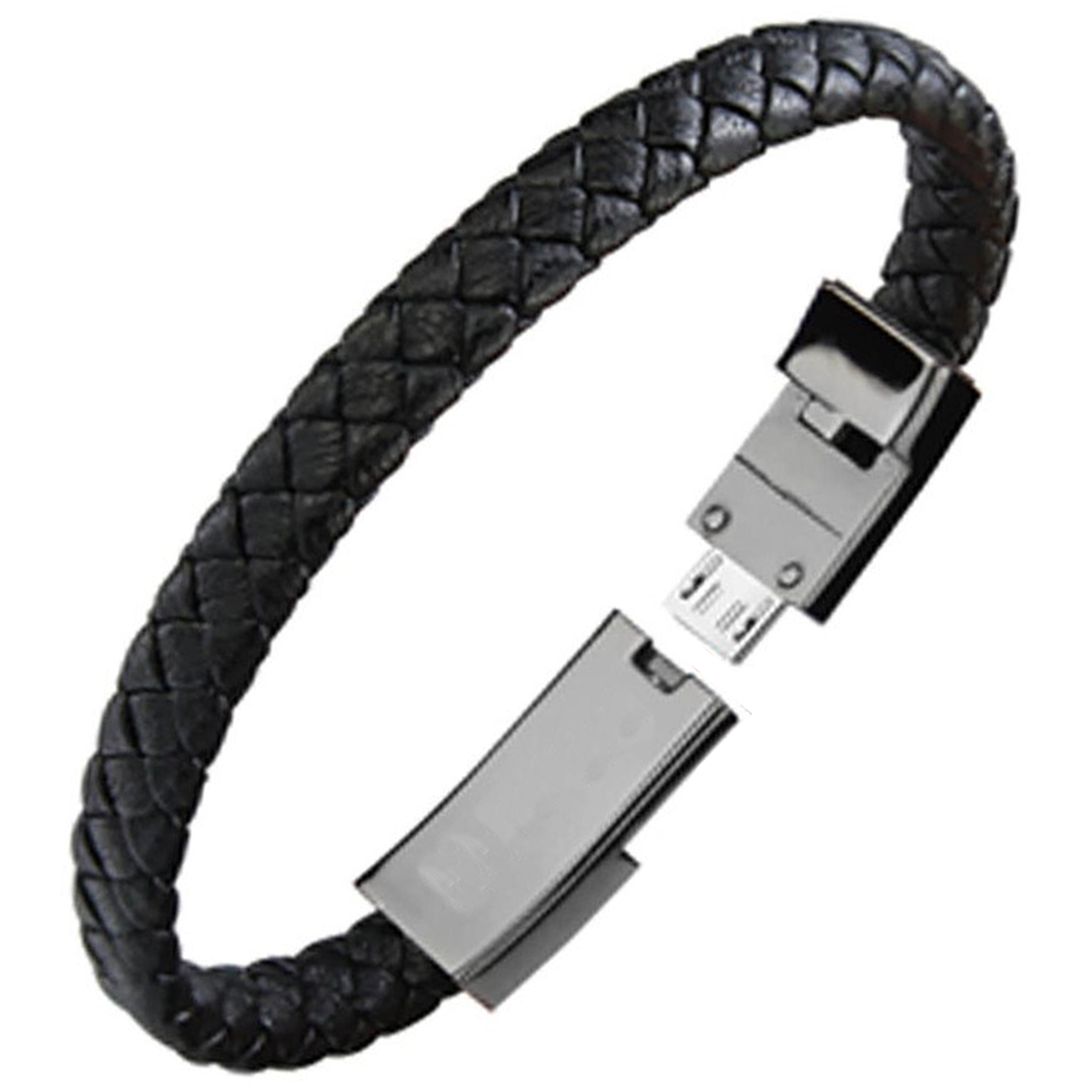 Leather Charging Bracelet Cable 2