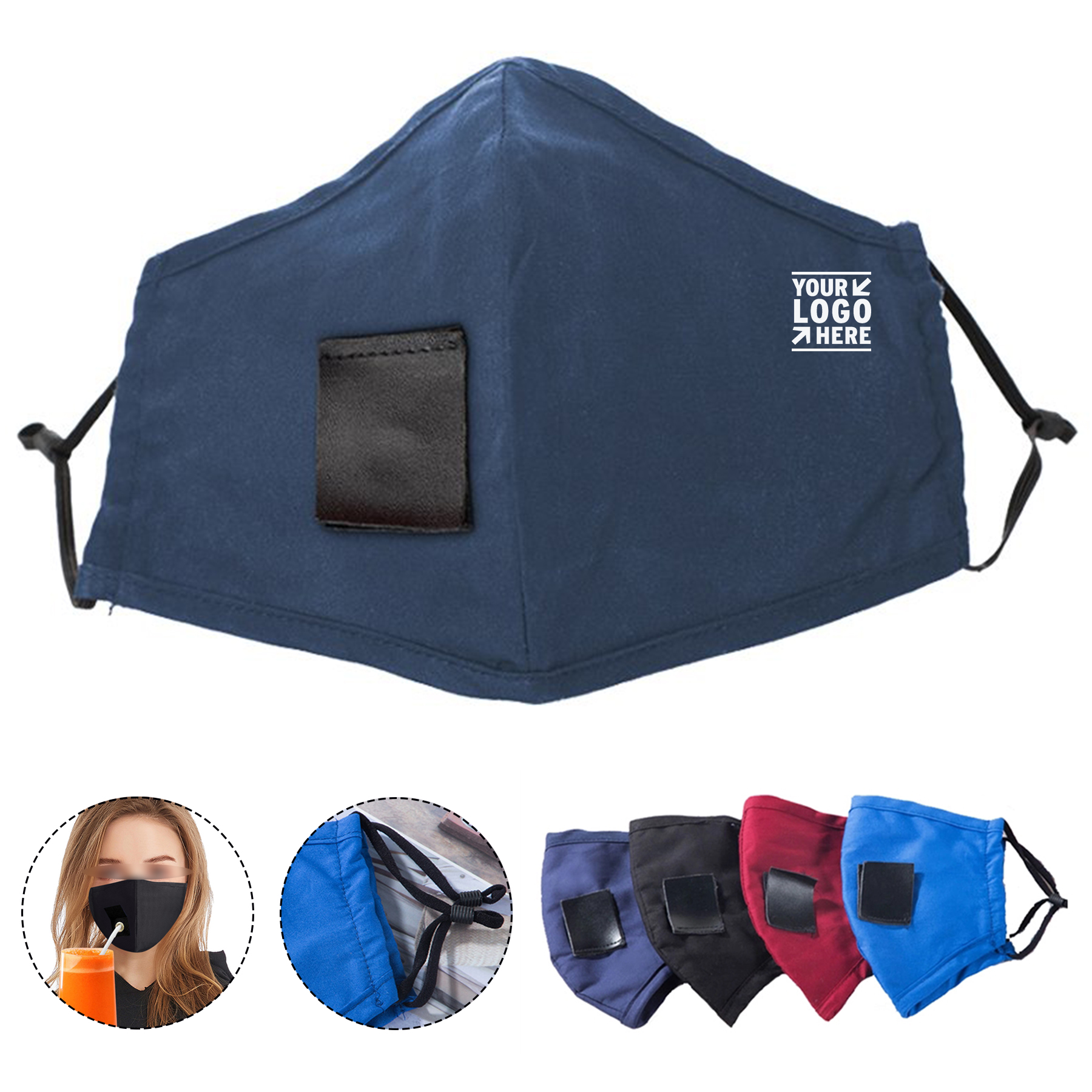 Eco-Friendly Reusable Face Cover with Drinking Port
