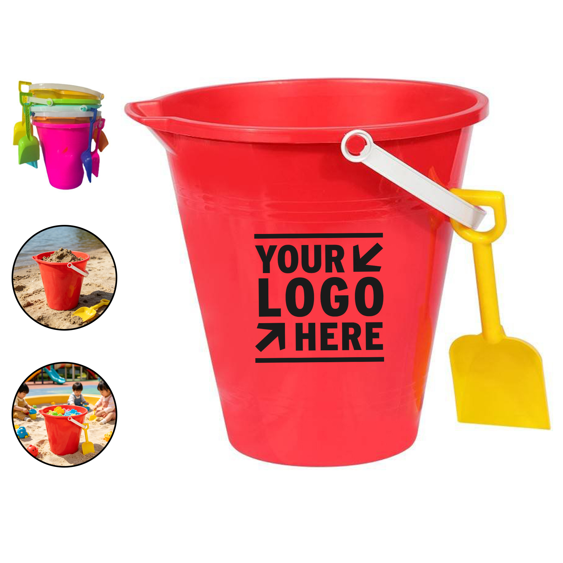 Foldable Beach Pail with Shovel