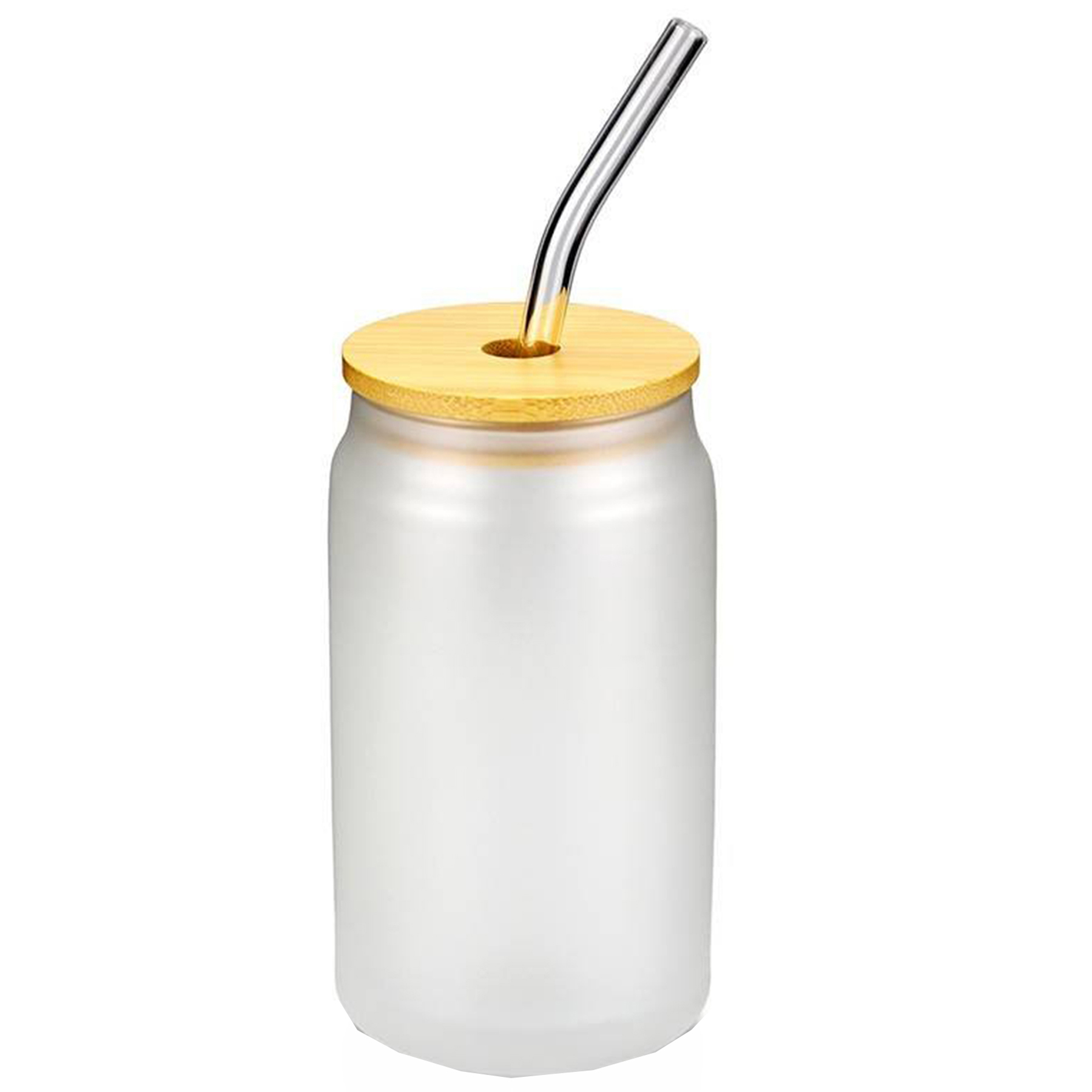 Bamboo Lid Glass Drinking Cup 2