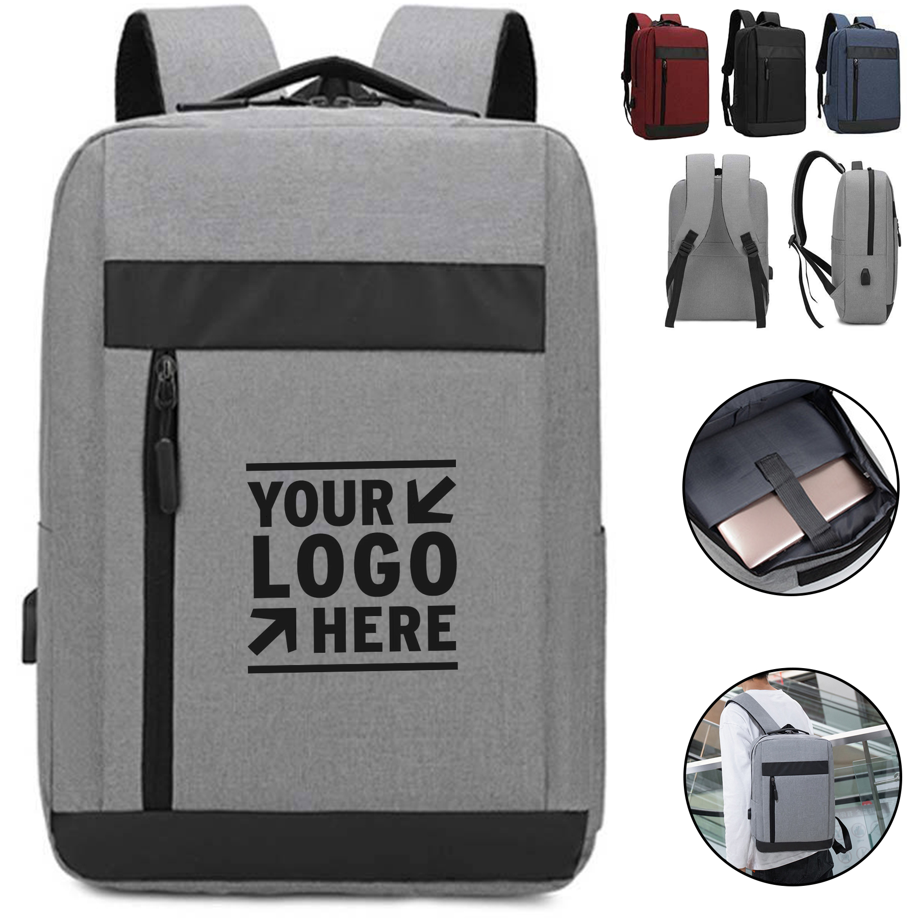 Portable Tech Backpack with Charging Feature