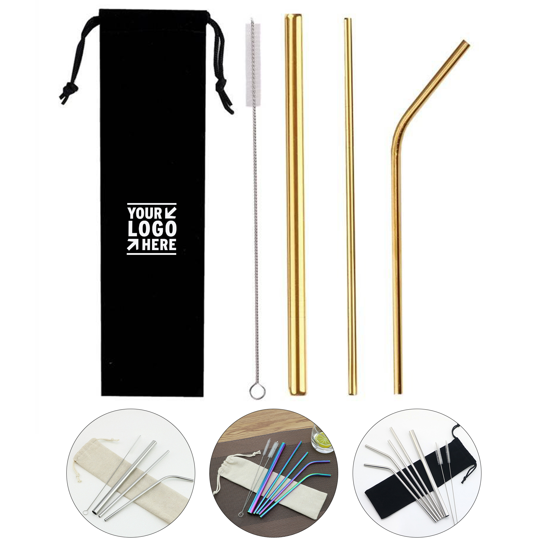 Eco-Friendly Reusable Straw Kit