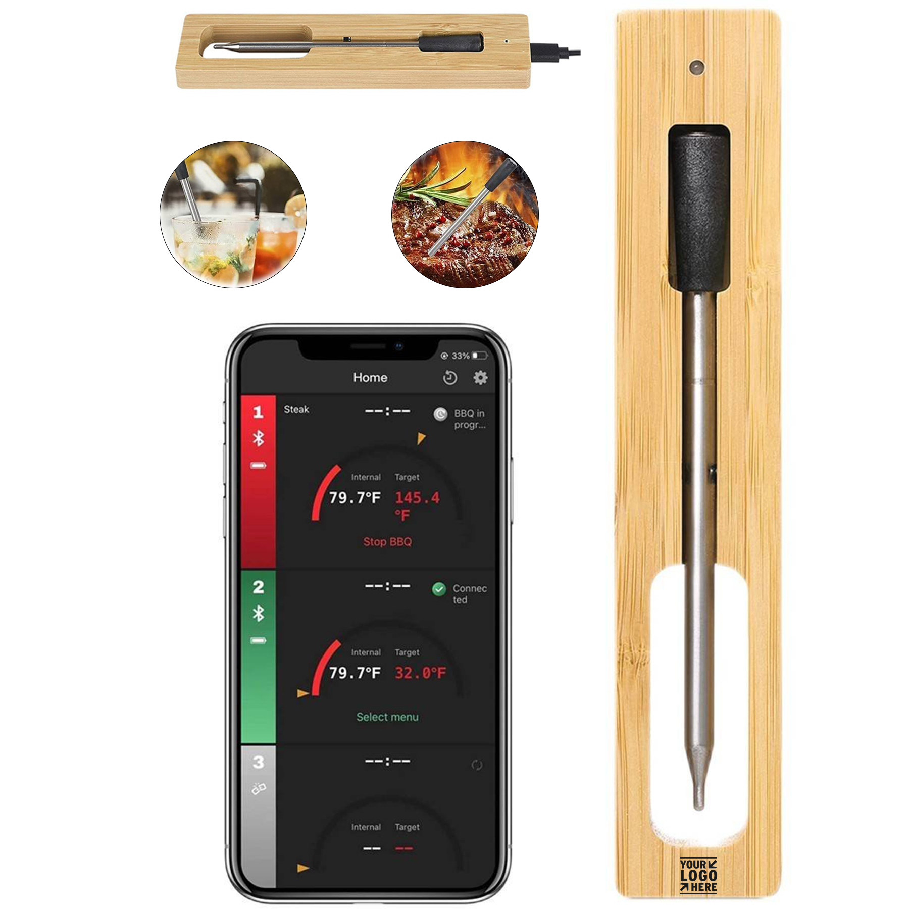 Wireless Meat Temperature Probe