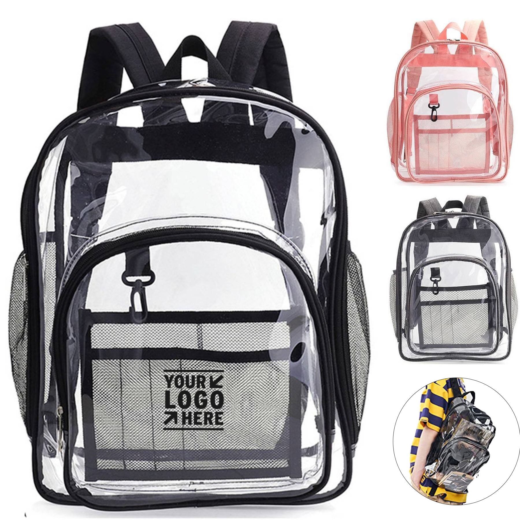 Transparent PVC Academic Backpack