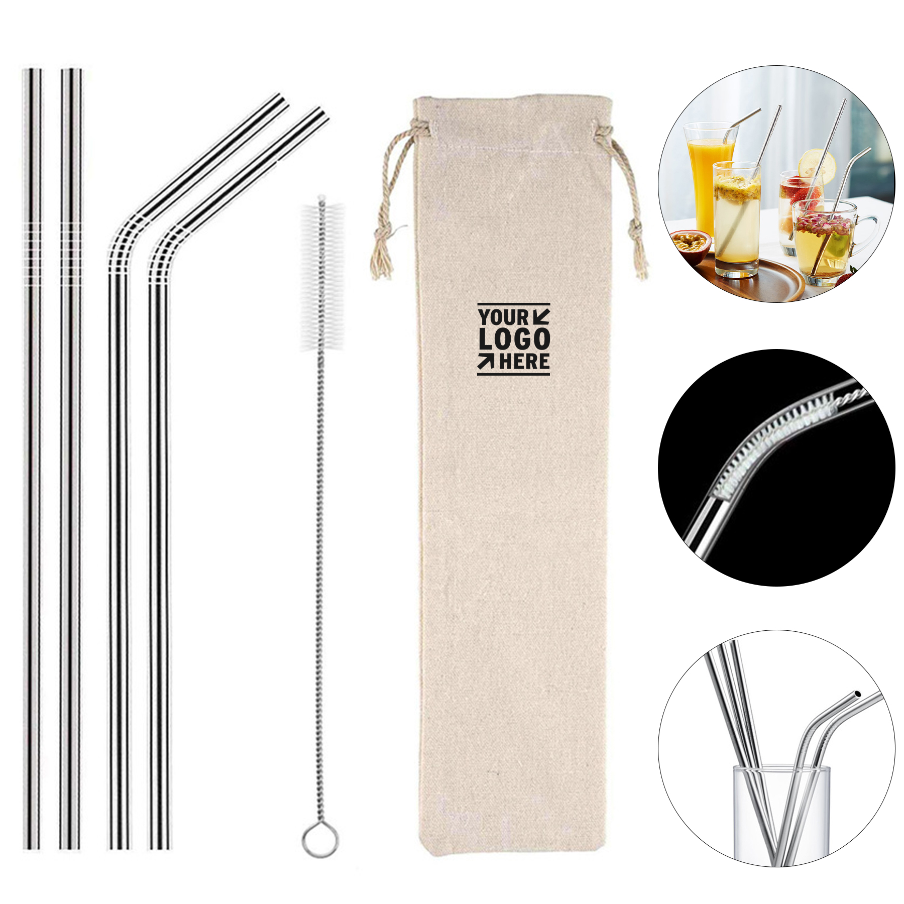 Premium Reusable Drinking Straws