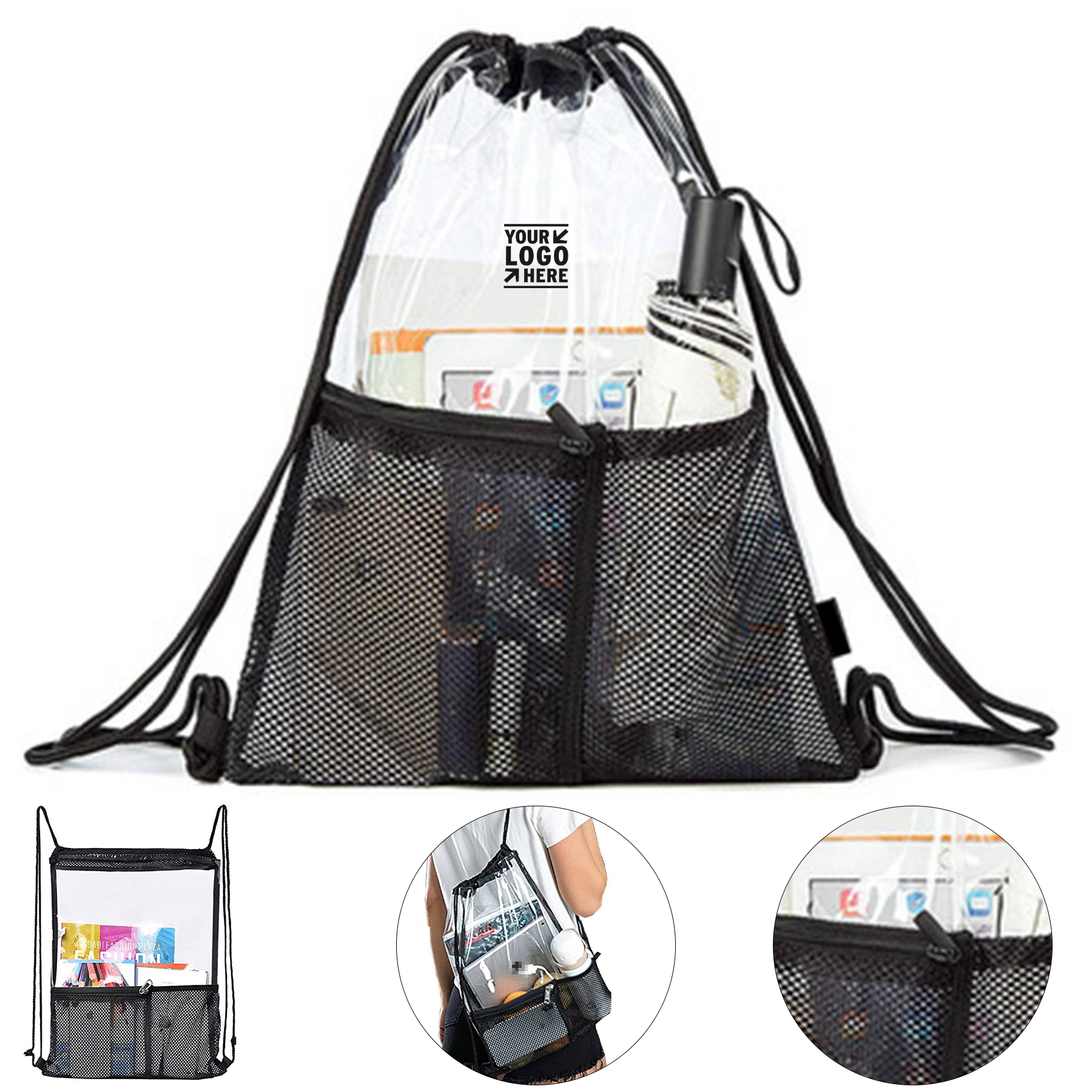 Transparent Cinch Backpack
