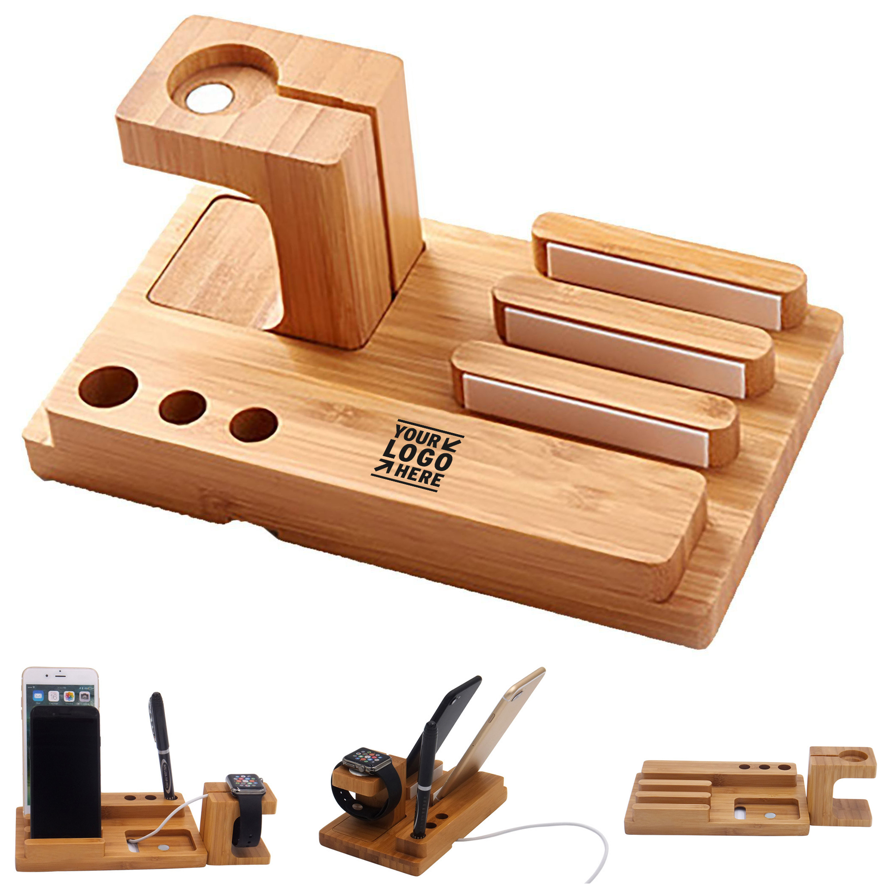 Eco-Friendly Bamboo Device Holder