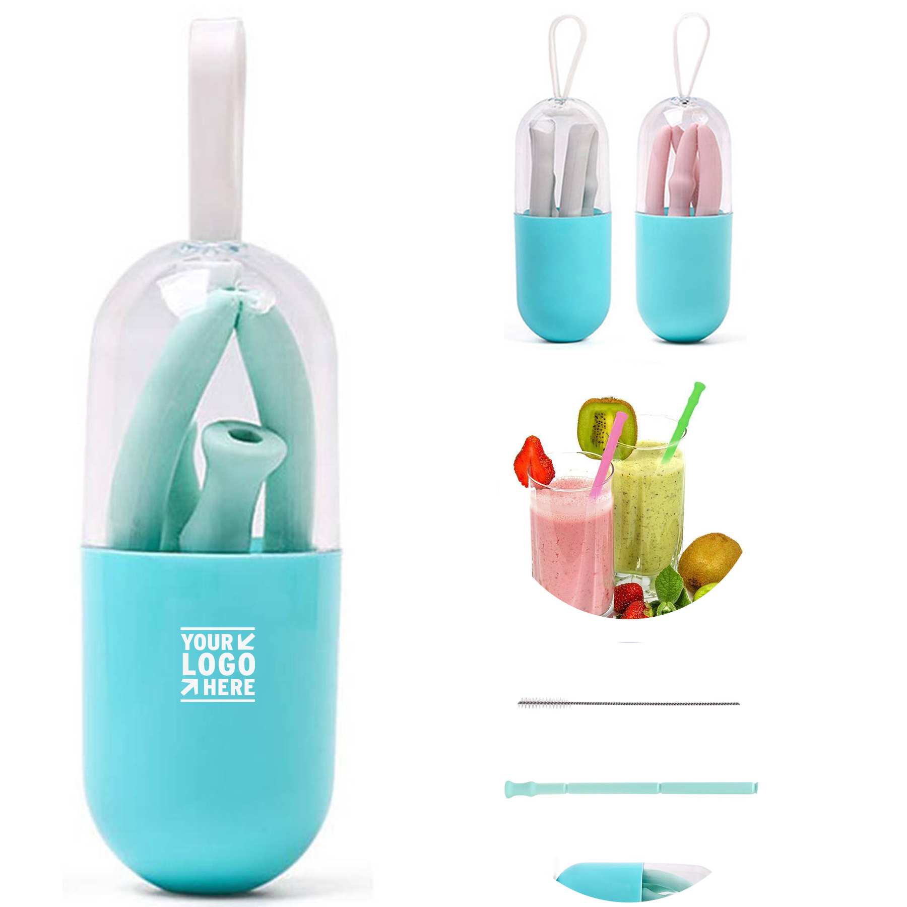 Reusable Silicone Drinking Straw
