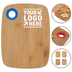 Compact Bamboo Serving Board with Silicone Edge
