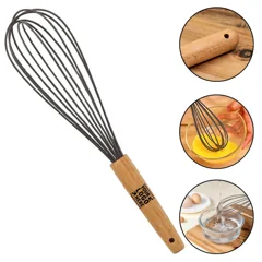 Flexible Kitchen Whisk with Wooden Grip