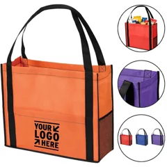 Eco-Friendly Mesh Tote Bag with Side Pockets