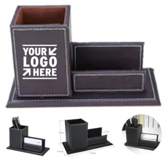 Eco-Friendly Leather Desk Organizer