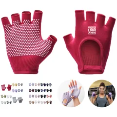 Grip-Enhancing Fingerless Workout Gloves