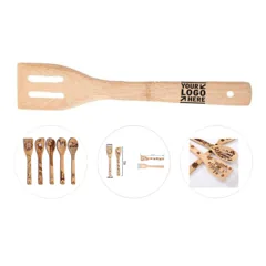 Custom Engraved Bamboo Kitchen Utensil Set