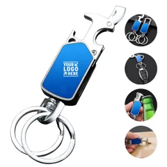Versatile Rotating Keychain Bottle Opener