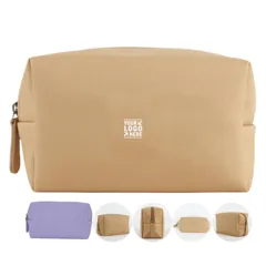 Synthetic Leather Cosmetic Pouch