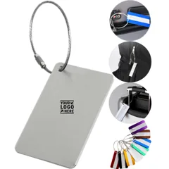Elegant Metallic Travel Luggage Identifier