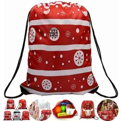 Festive Drawstring Backpack