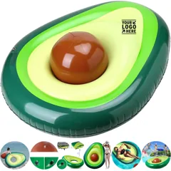 Avocado-Shaped Pool Float with Removable Ball