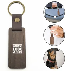 Walnut Wood Engraved Keychain