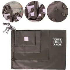 Versatile Black Nylon Storage Pouches Set