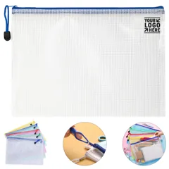 Clear Grid Document Organizer Bag