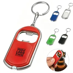 Multi-Function Bottle Opener Keychain with Light