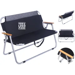 Compact Two-Seater Outdoor Chair with Metal Structure