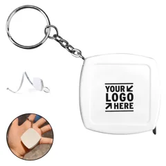 Compact Steel Tape Measure with Key Attachment