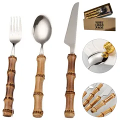 Eco-Friendly Bamboo and Steel Utensil Collection