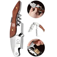 Elegant Wooden Corkscrew Bottle Opener